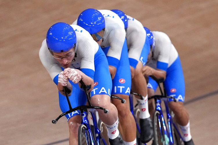 Italy rallies past Denmark for dramatic team pursuit gold